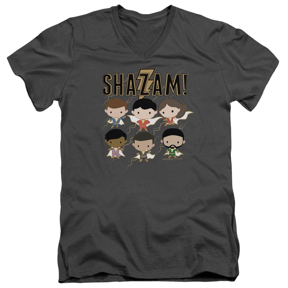 Shazam Movie Chibi Group - Men's V-Neck T-Shirt Men's V-Neck T-Shirt Shazam