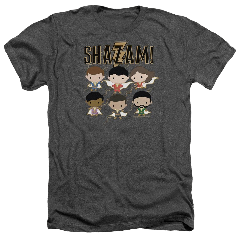 Shazam Movie Chibi Group - Men's Heather T-Shirt Men's Heather T-Shirt Shazam