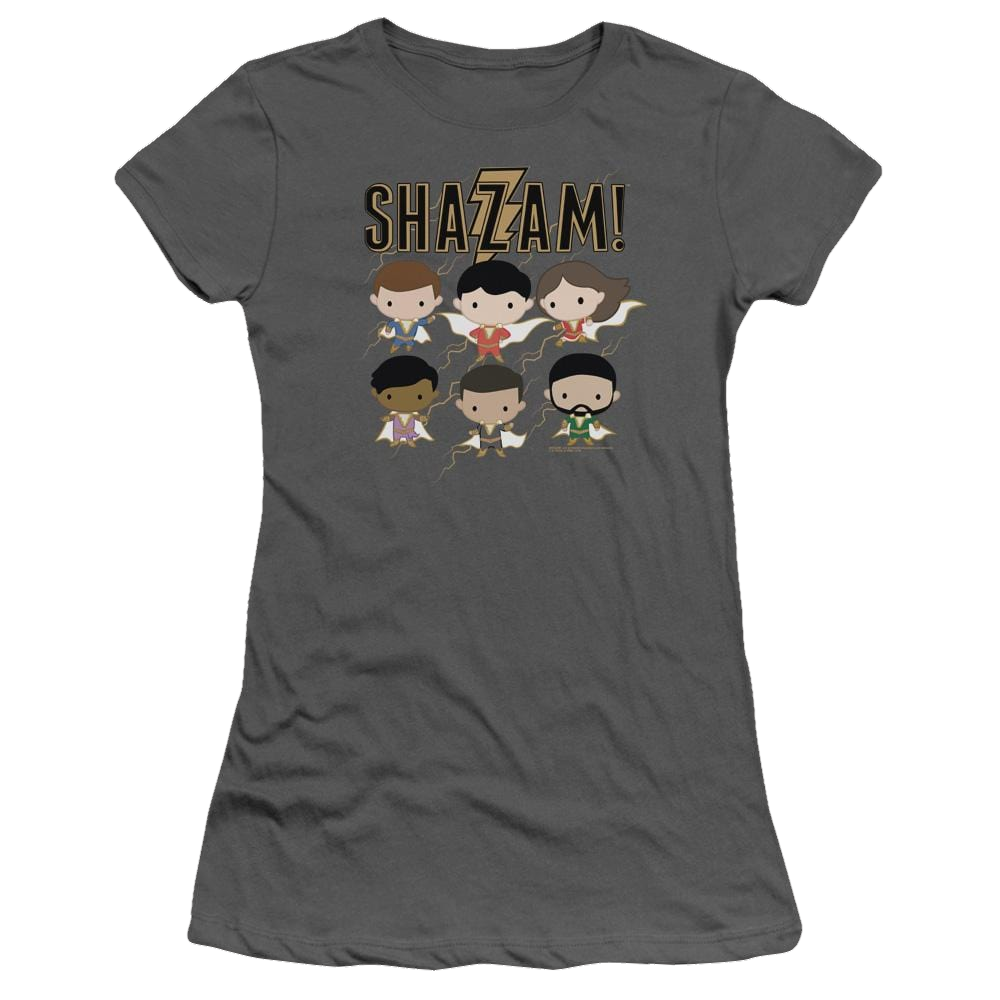 Shazam Movie Chibi Group - Juniors T-Shirt Juniors T-Shirt Shazam