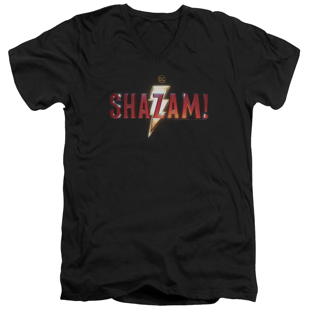 Shazam Movie Shazam Logo - Men's V-Neck T-Shirt Men's V-Neck T-Shirt Shazam