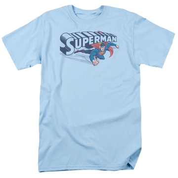 Light blue men's regular fit t-shirt with Superman Under Logo graphic
