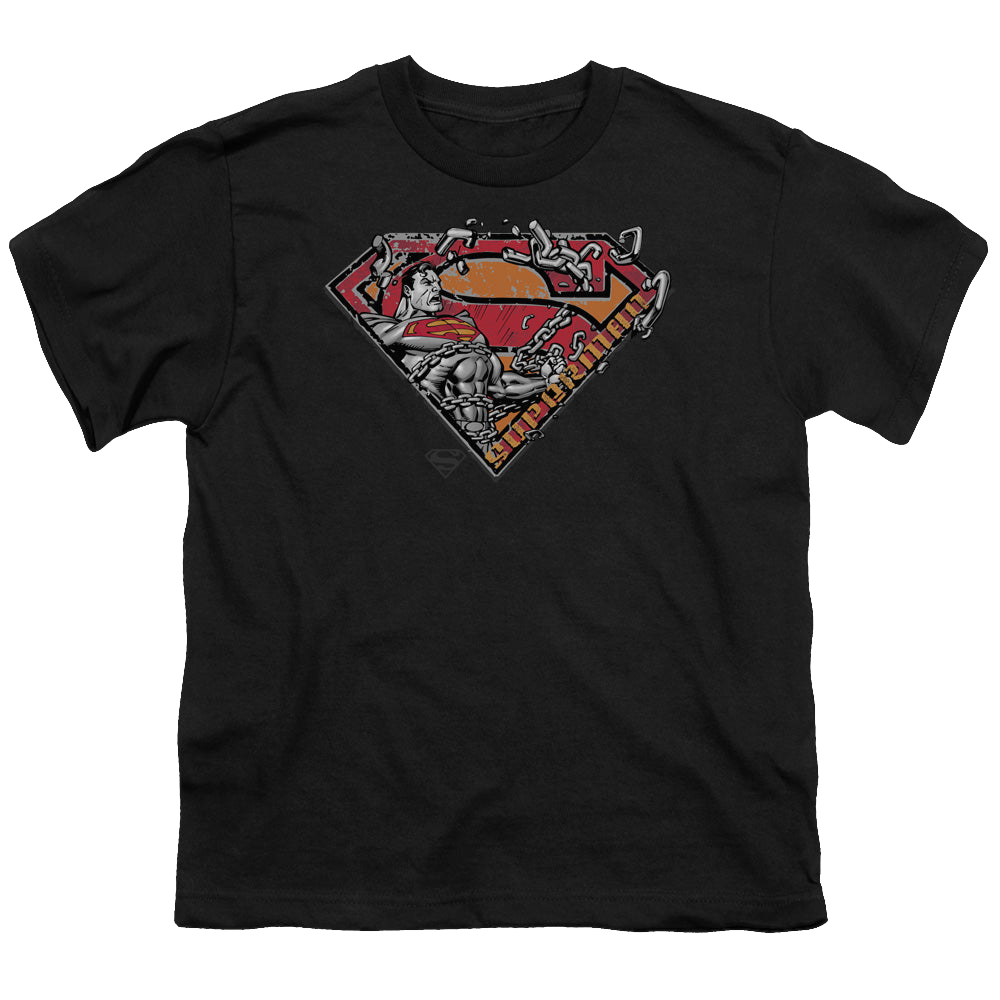 Superman Breaking Chain Logo - Youth T-Shirt Youth T-Shirt (Ages 8-12) Superman