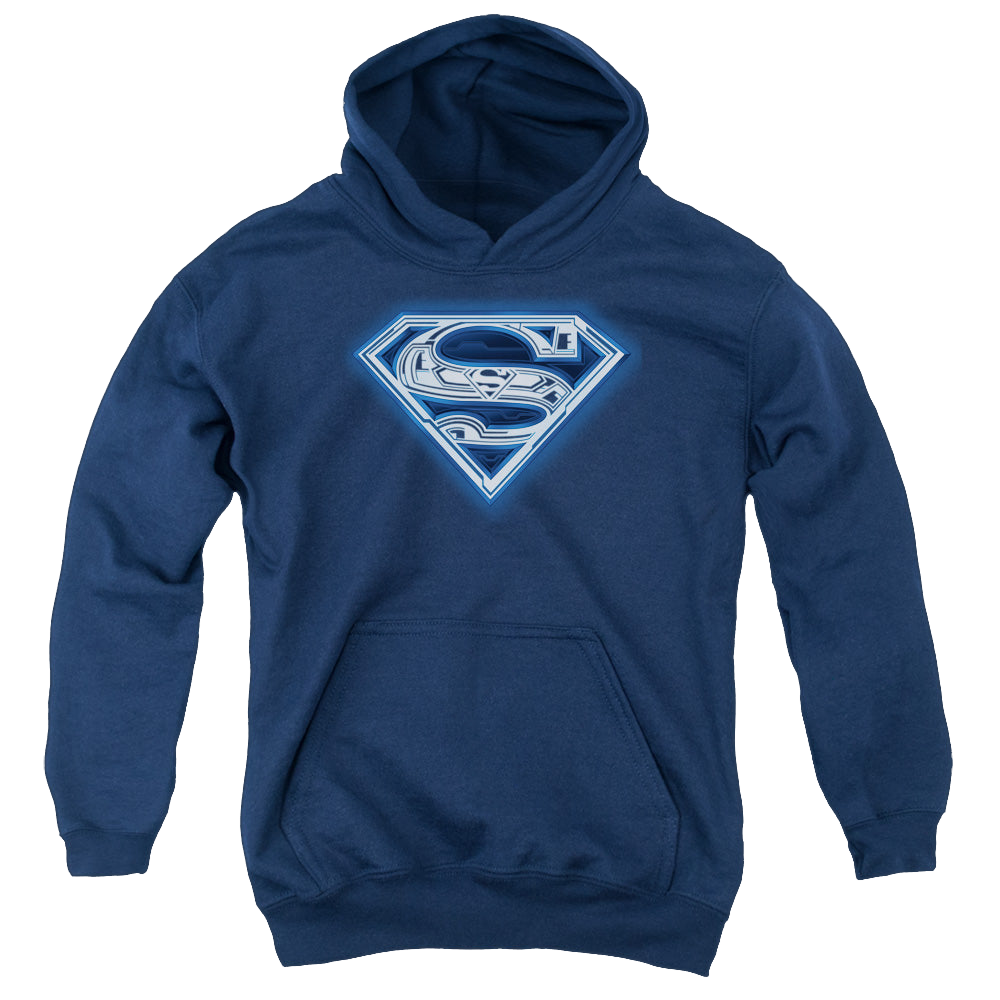 Superman Cyber Shield - Youth Hoodie Youth Hoodie (Ages 8-12) Superman