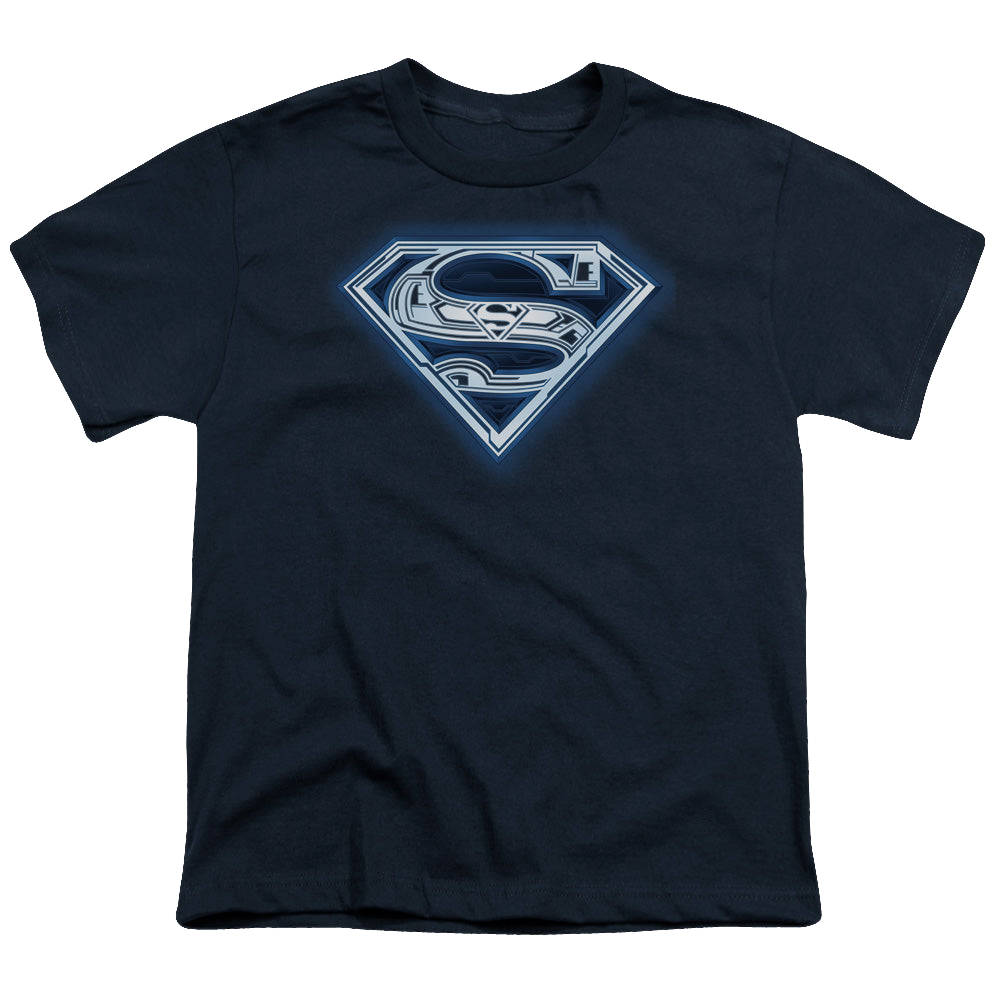 Superman Cyber Shield - Youth T-Shirt Youth T-Shirt (Ages 8-12) Superman