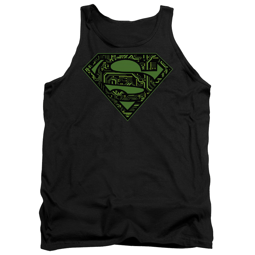 Superman Circuits Shield - Men's Tank Top Men's Tank Superman