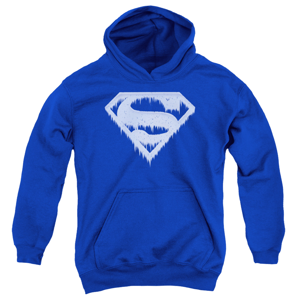 Superman Ice And Snow Shield - Youth Hoodie Youth Hoodie (Ages 8-12) Superman