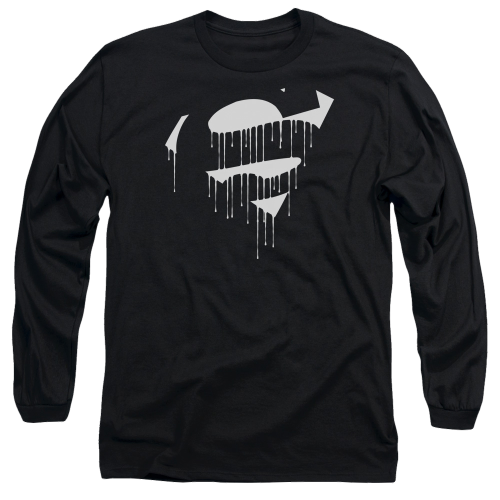 Superman Dripping Shield - Men's Long Sleeve T-Shirt Men's Long Sleeve T-Shirt Superman