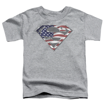Athletic heather toddler t-shirt with Superman All graphic