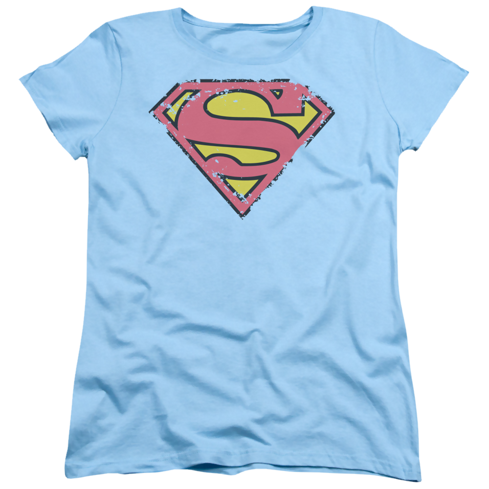 Superman Distressed Shield - Women's T-Shirt Women's T-Shirt Superman