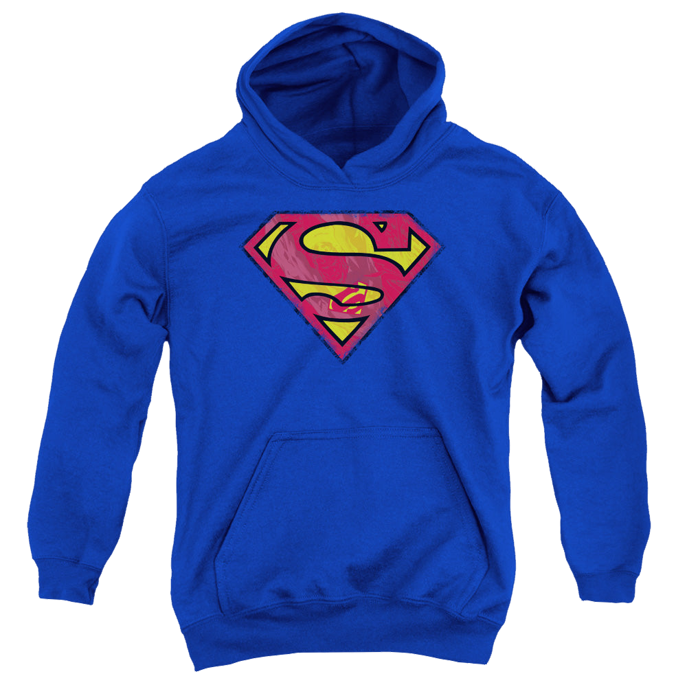 Superman Action Shield - Youth Hoodie Youth Hoodie (Ages 8-12) Superman