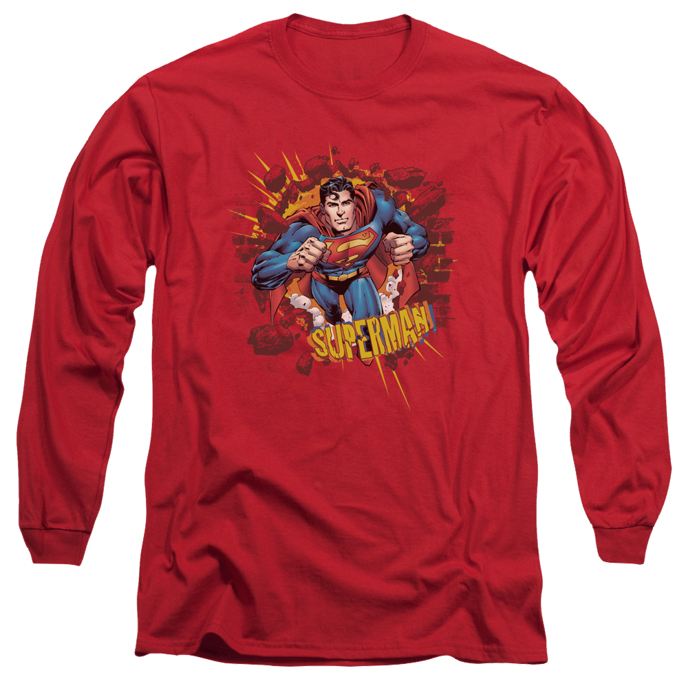 Superman Sorry About The Wall - Men's Long Sleeve T-Shirt Men's Long Sleeve T-Shirt Superman