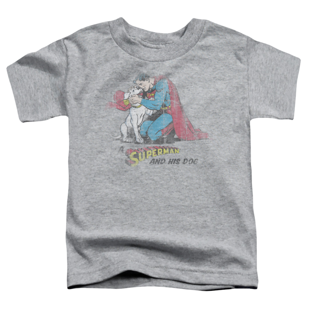 Superman And His Dog - Toddler T-Shirt Toddler T-Shirt Superman