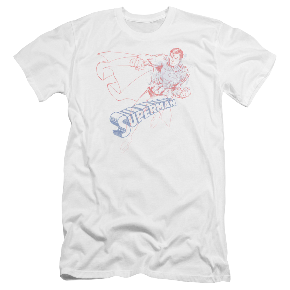 Superman Sketch - Men's Premium Slim Fit T-Shirt Men's Premium Slim Fit T-Shirt Superman