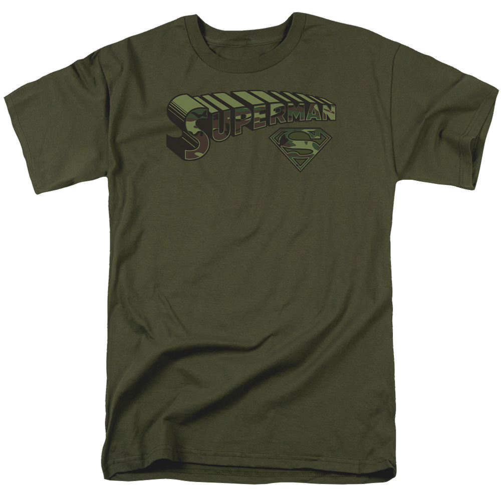 Superman Camo Logo & Shield - Men's Regular Fit T-Shirt Men's Regular Fit T-Shirt Superman