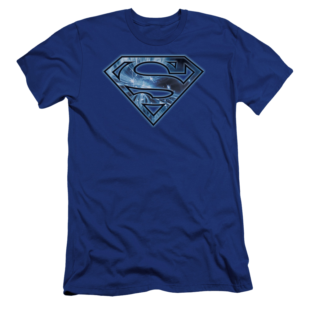 Superman On Ice Shield - Men's Premium Slim Fit T-Shirt Men's Premium Slim Fit T-Shirt Superman