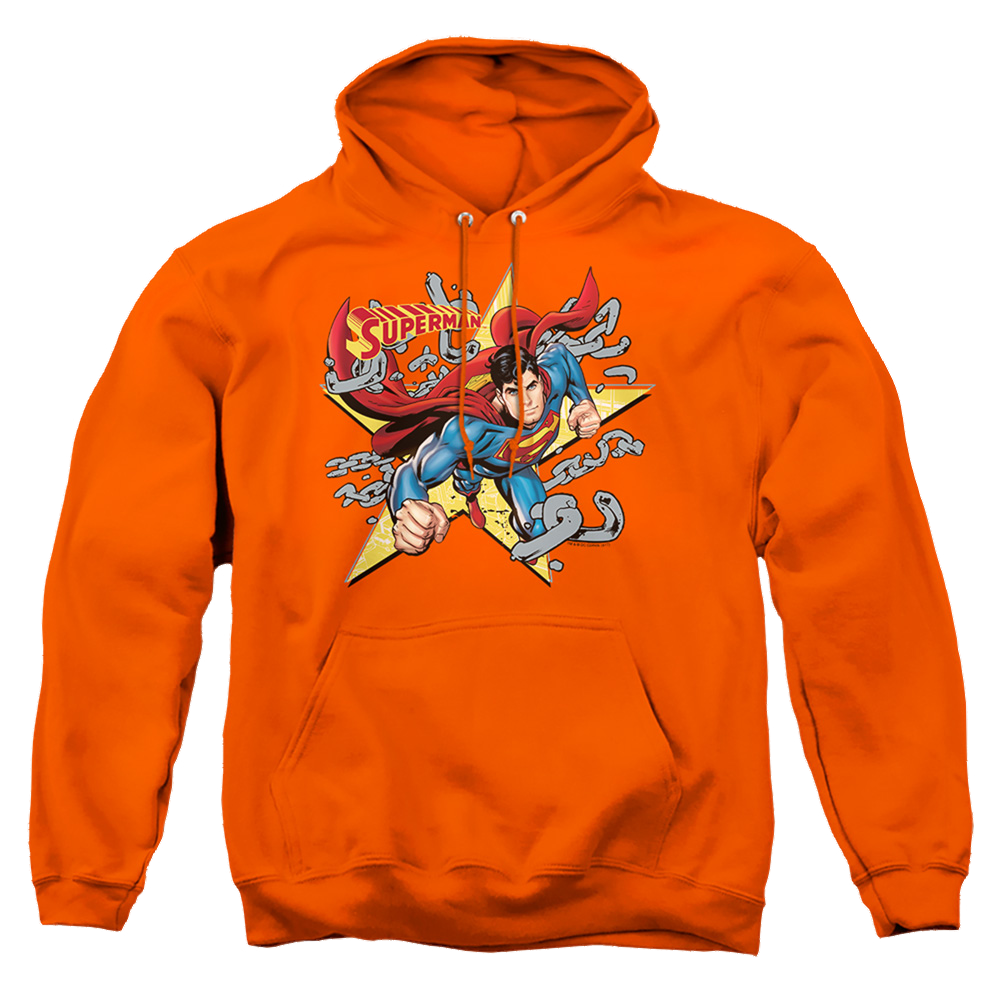 Superman Stars And Chains - Pullover Hoodie Pullover Hoodie Superman