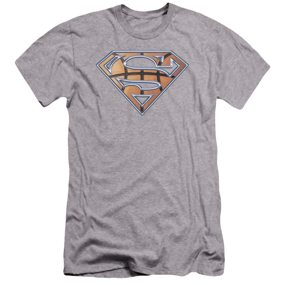 Superman Basketball Shield - Men's Premium Slim Fit T-Shirt Men's Premium Slim Fit T-Shirt Superman