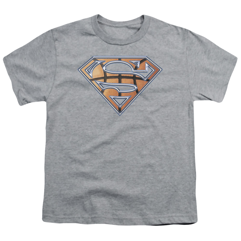 Superman Basketball Shield - Youth T-Shirt Youth T-Shirt (Ages 8-12) Superman