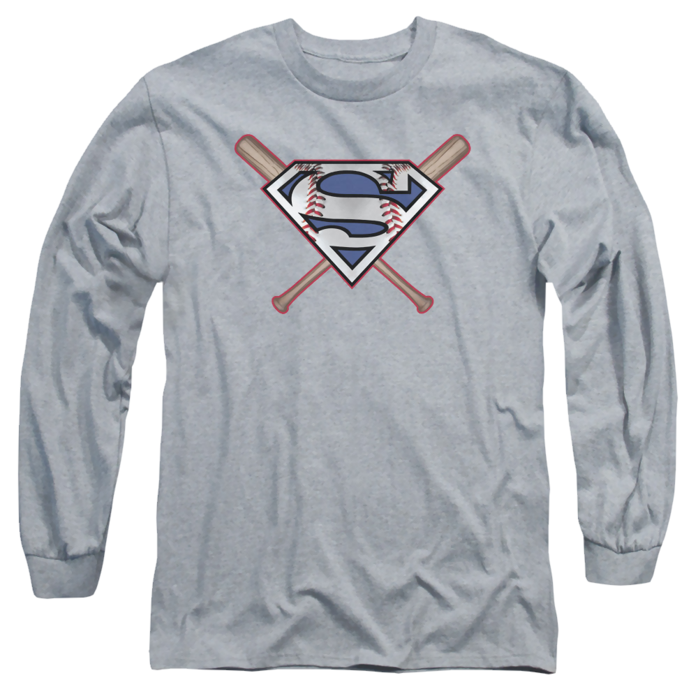 Superman Crossed Bats - Men's Long Sleeve T-Shirt Men's Long Sleeve T-Shirt Superman