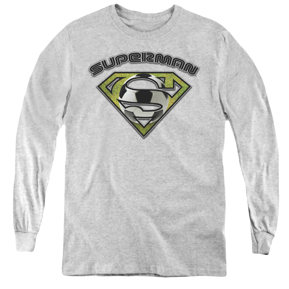 Superman Soccer Shield - Youth Long Sleeve T-Shirt Youth Long Sleeve T-Shirt Superman