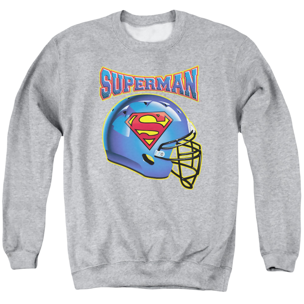 Superman Helmet - Men's Crewneck Sweatshirt Men's Crewneck Sweatshirt Superman