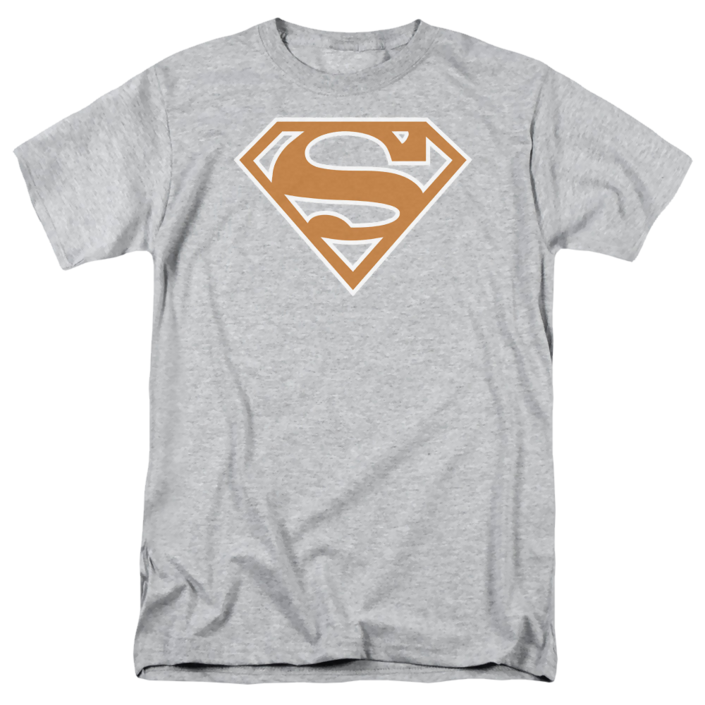 Superman Burnt Orange&White Shield - Men's Regular Fit T-Shirt Men's Regular Fit T-Shirt Superman