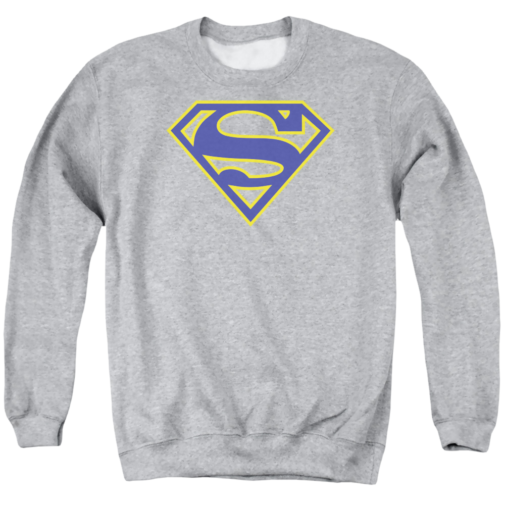 Superman Maize & Blue Shield - Men's Crewneck Sweatshirt Men's Crewneck Sweatshirt Superman