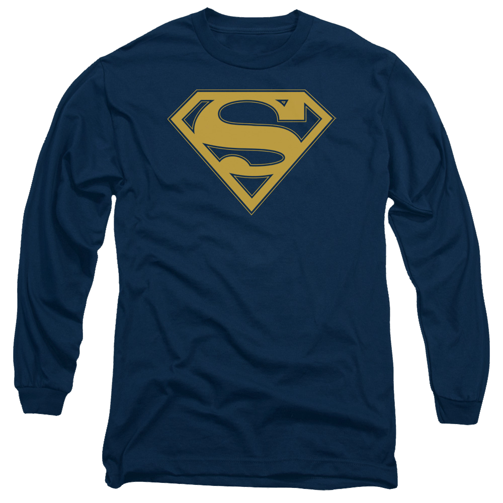 Superman Maize & Blue Shield - Men's Long Sleeve T-Shirt Men's Long Sleeve T-Shirt Superman