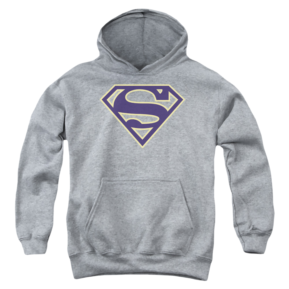 Superman Navy & Gold Shield - Youth Hoodie Youth Hoodie (Ages 8-12) Superman