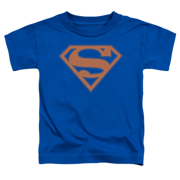 Royal toddler t-shirt with Superman Blue & Orange Shield graphic