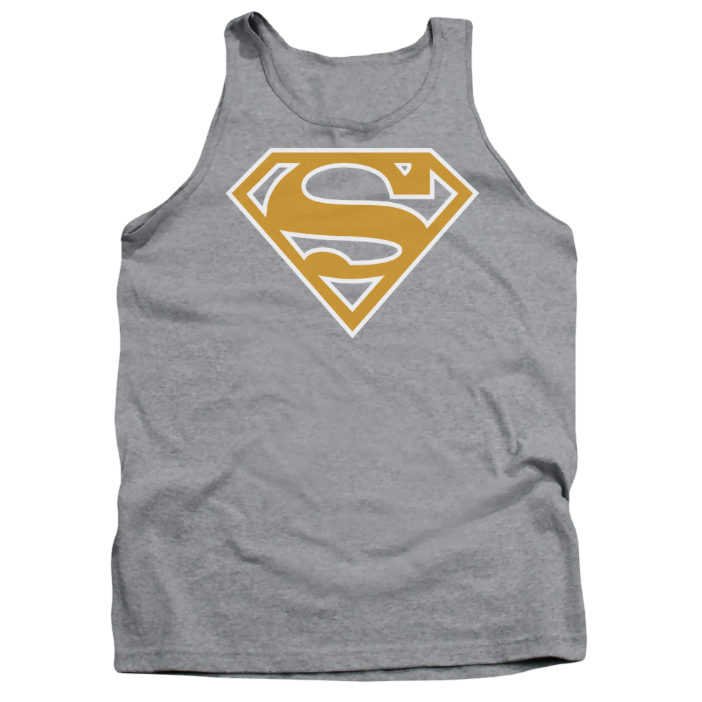 Superman Lt Orange & White Shield - Men's Tank Top Men's Tank Superman