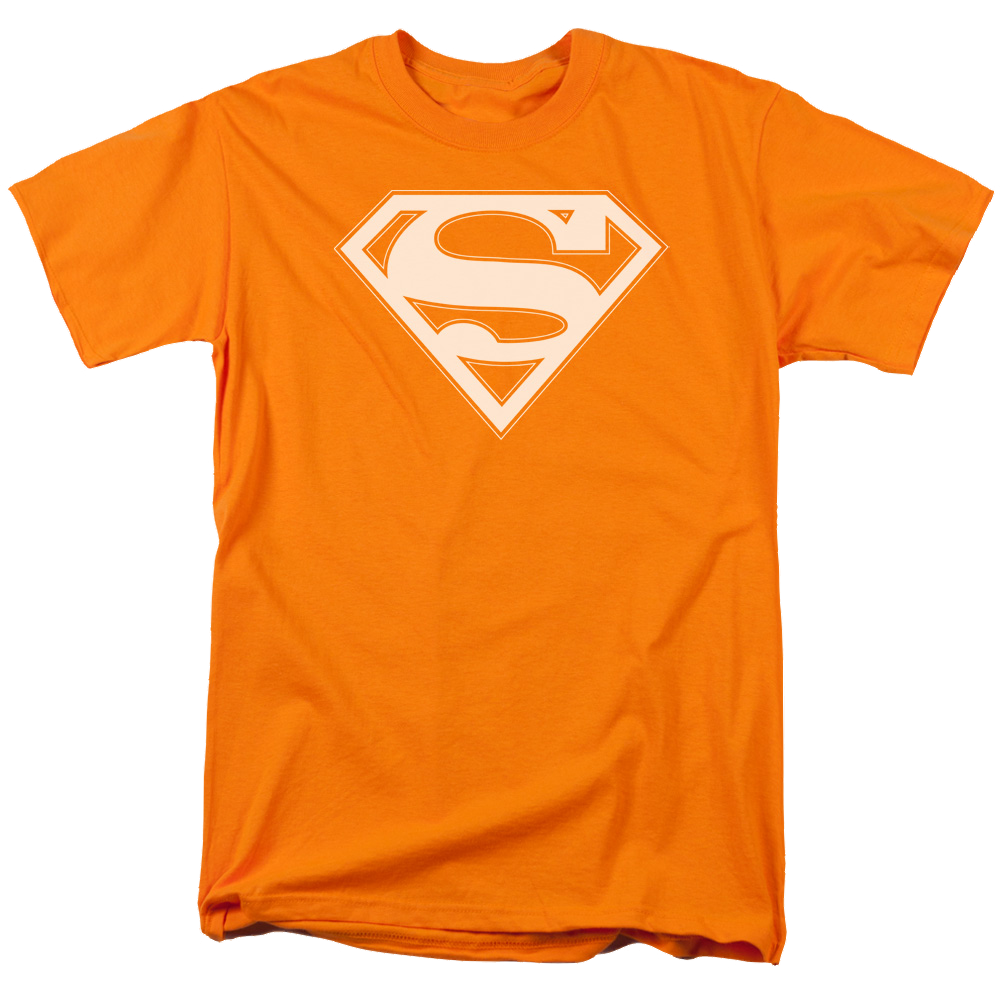 Superman Orange & White Shield - Men's Regular Fit T-Shirt Men's Regular Fit T-Shirt Superman