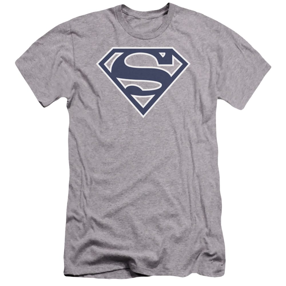 Superman Navy & White Shield - Men's Premium Slim Fit T-Shirt Men's Premium Slim Fit T-Shirt Superman