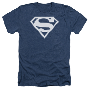 Superman Navy & White Shield - Men's Heather T-Shirt Men's Heather T-Shirt Superman
