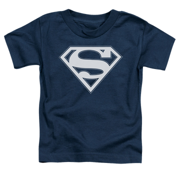 Navy toddler t-shirt with Superman Navy & White Shield graphic