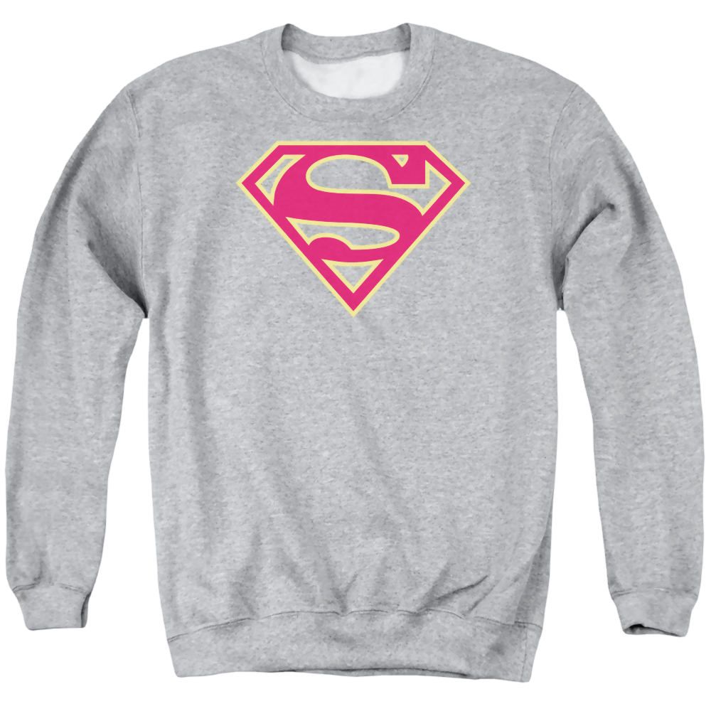 Superman Red & Gold Shield - Men's Crewneck Sweatshirt Men's Crewneck Sweatshirt Superman