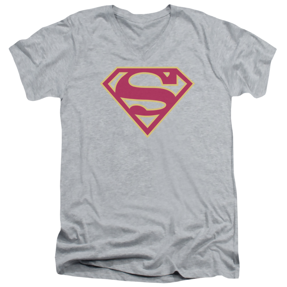Superman Red & Gold Shield - Men's V-Neck T-Shirt Men's V-Neck T-Shirt Superman