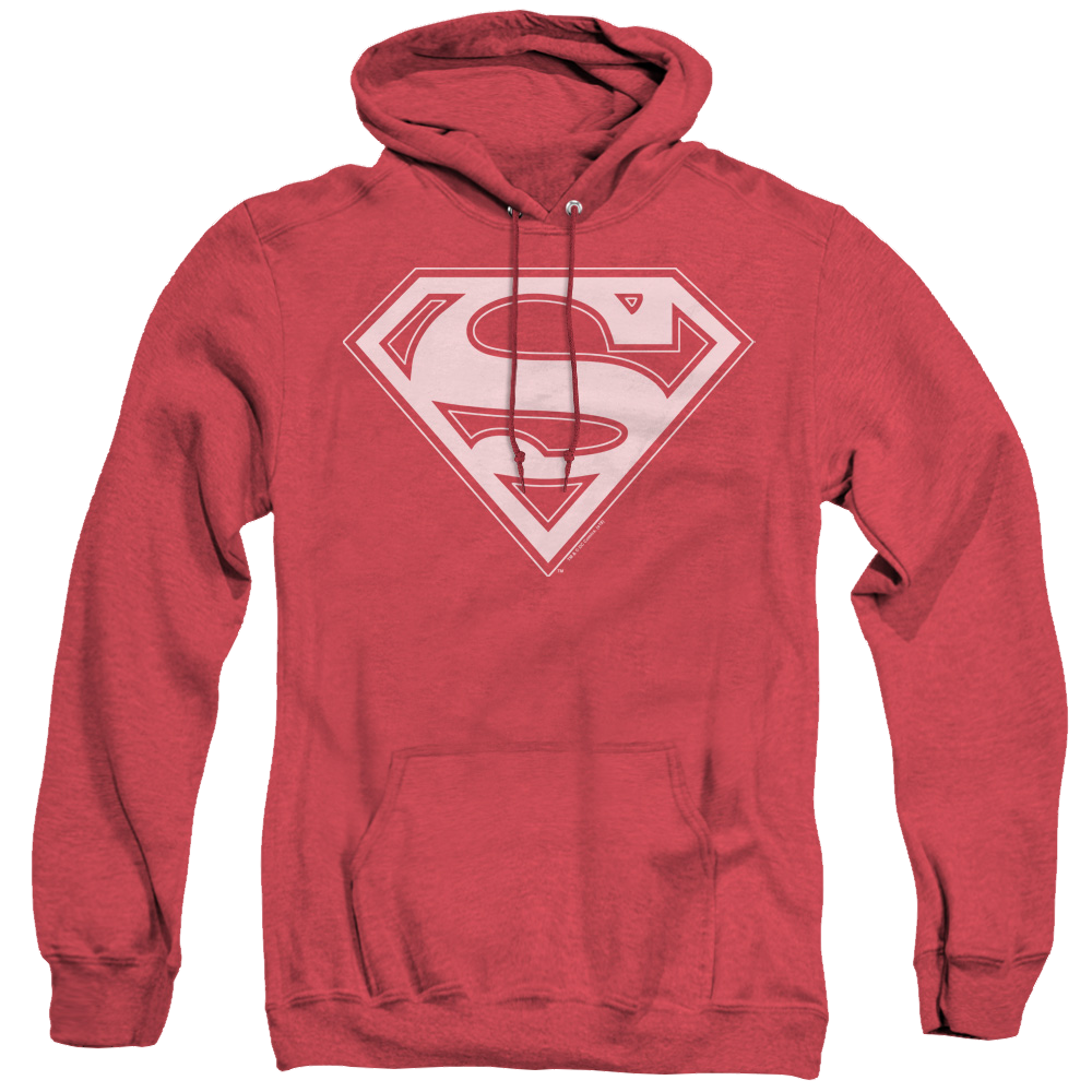 Superman Red & Gold Shield - Heather Pullover Hoodie Heather Pullover Hoodie Superman
