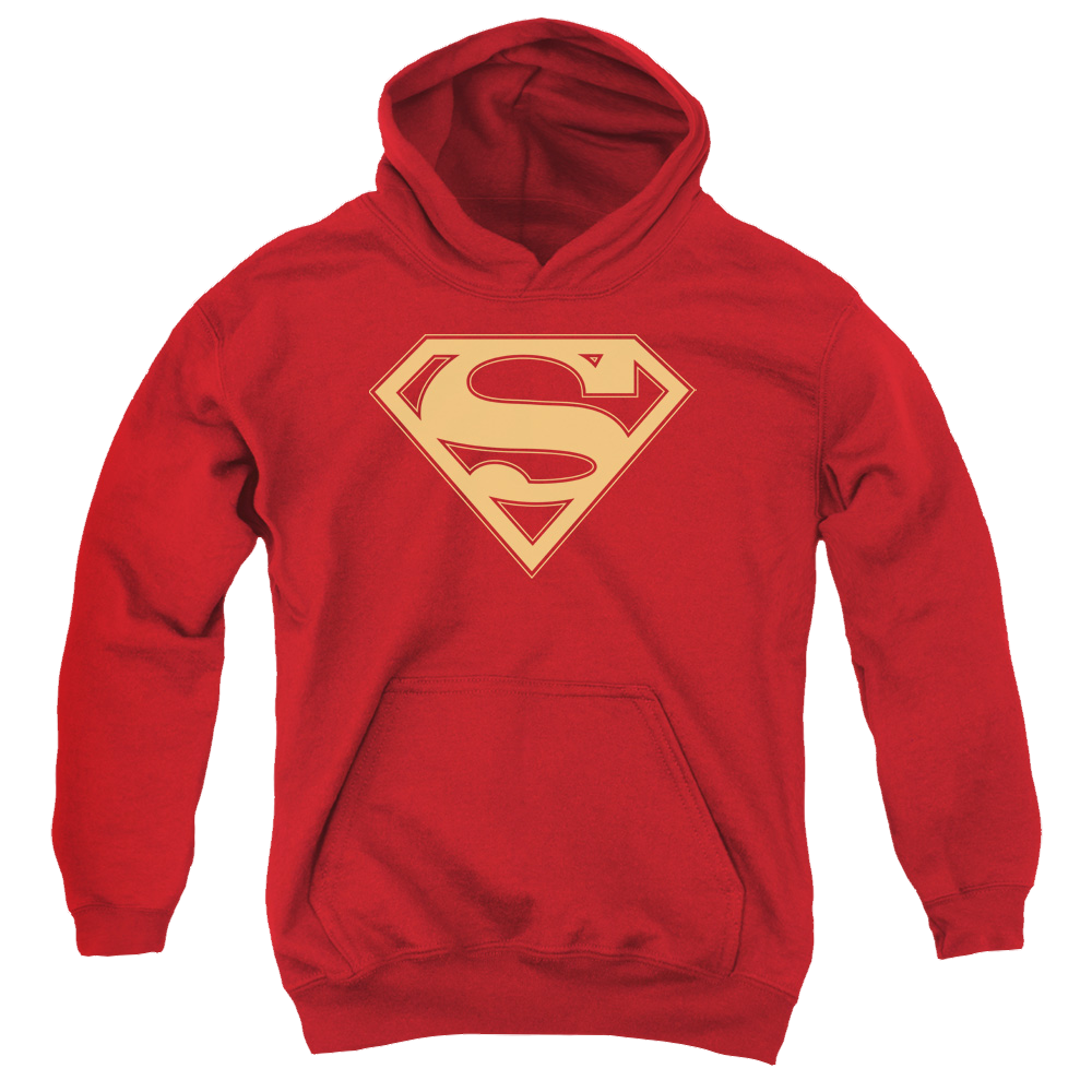 Superman Red & Gold Shield - Youth Hoodie Youth Hoodie (Ages 8-12) Superman