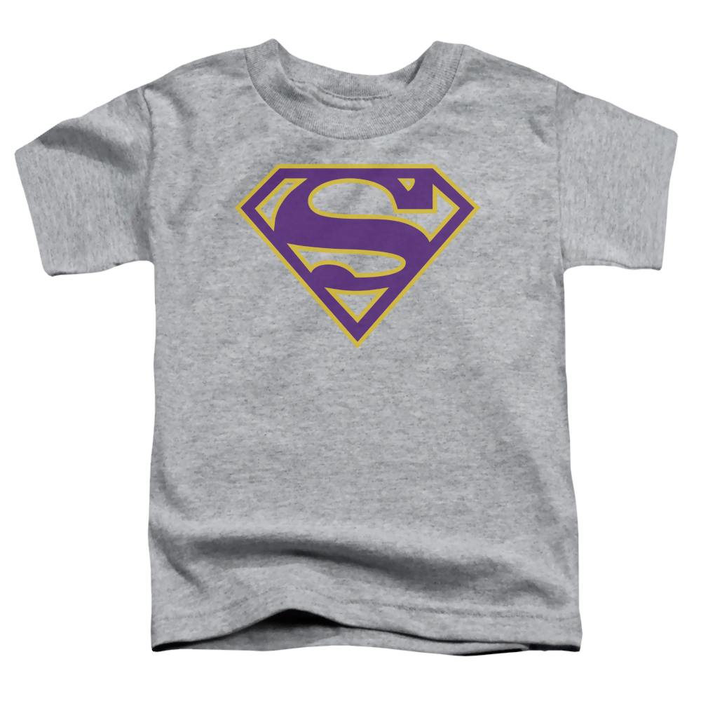 Superman Purple & Gold Shield - Toddler T-Shirt Toddler T-Shirt Superman