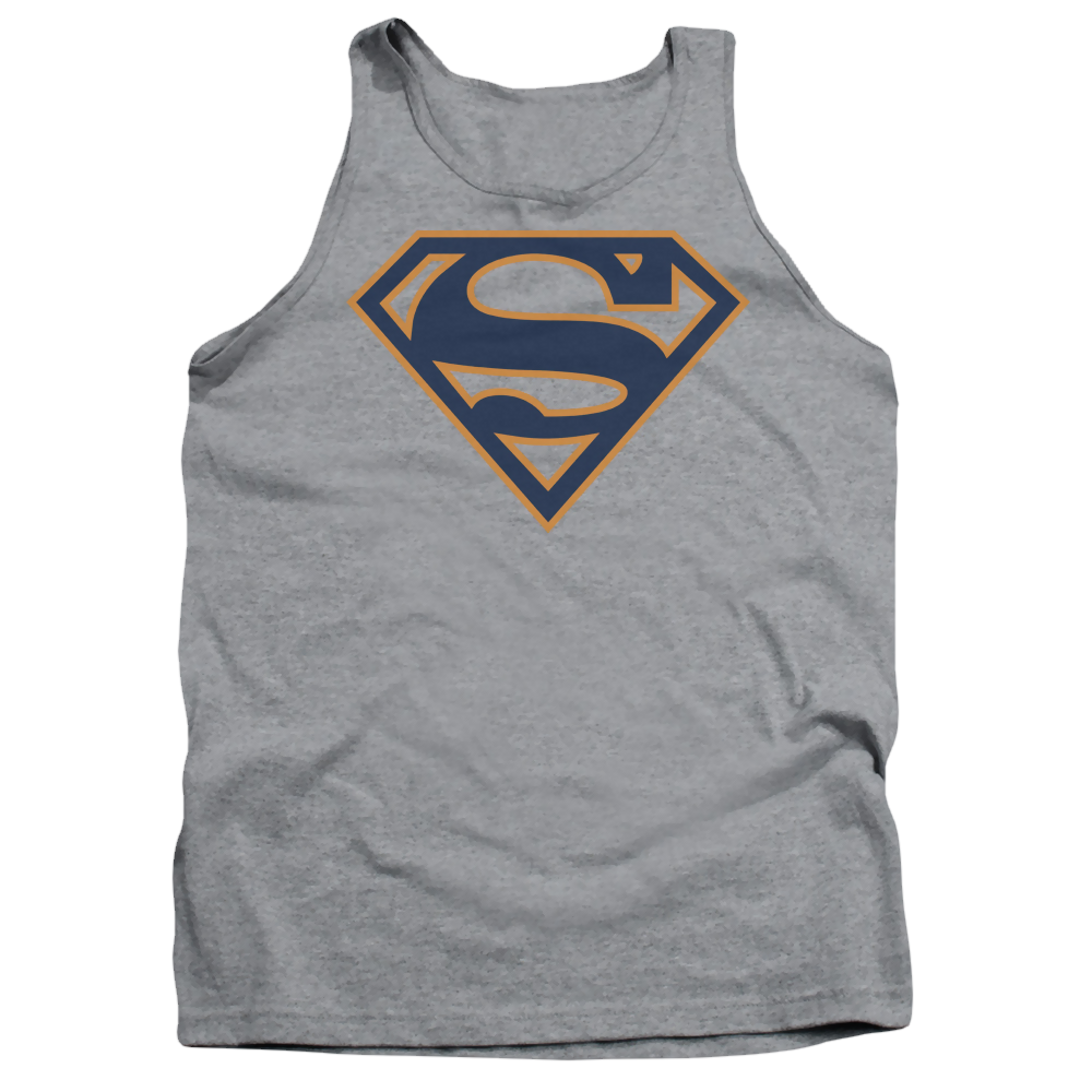 Superman Navy & Orange Shield - Men's Tank Top Men's Tank Superman