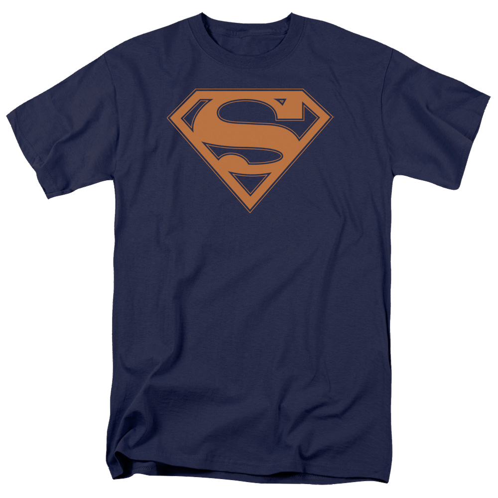 Superman Navy & Orange Shield - Men's Regular Fit T-Shirt Men's Regular Fit T-Shirt Superman