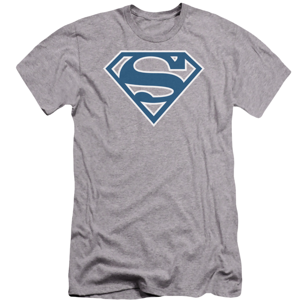 Superman Blue & White Shield - Men's Premium Slim Fit T-Shirt Men's Premium Slim Fit T-Shirt Superman