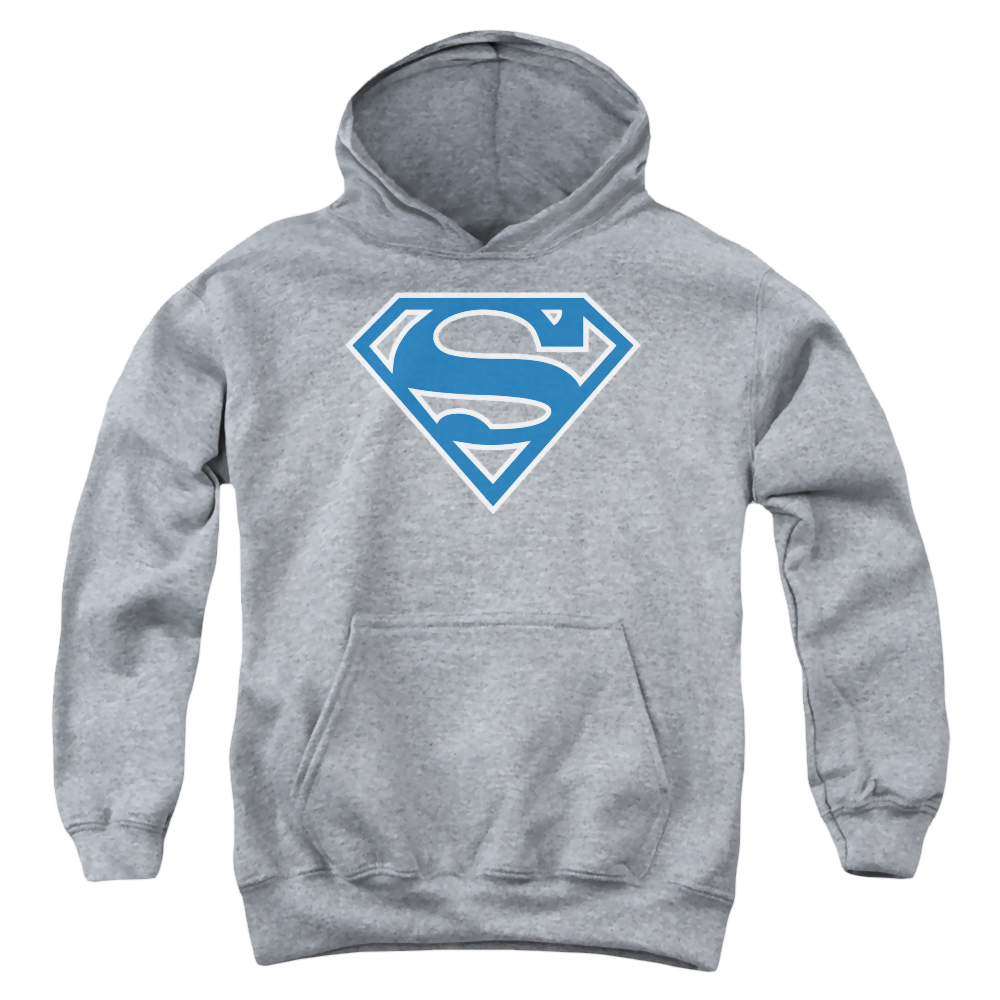 Superman Blue & White Shield - Youth Hoodie Youth Hoodie (Ages 8-12) Superman