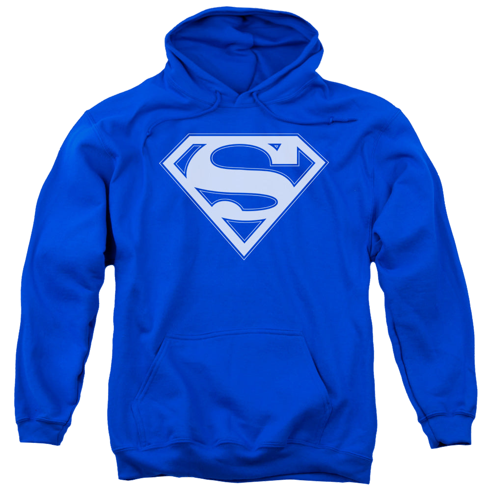 Superman Blue & White Shield - Pullover Hoodie Pullover Hoodie Superman