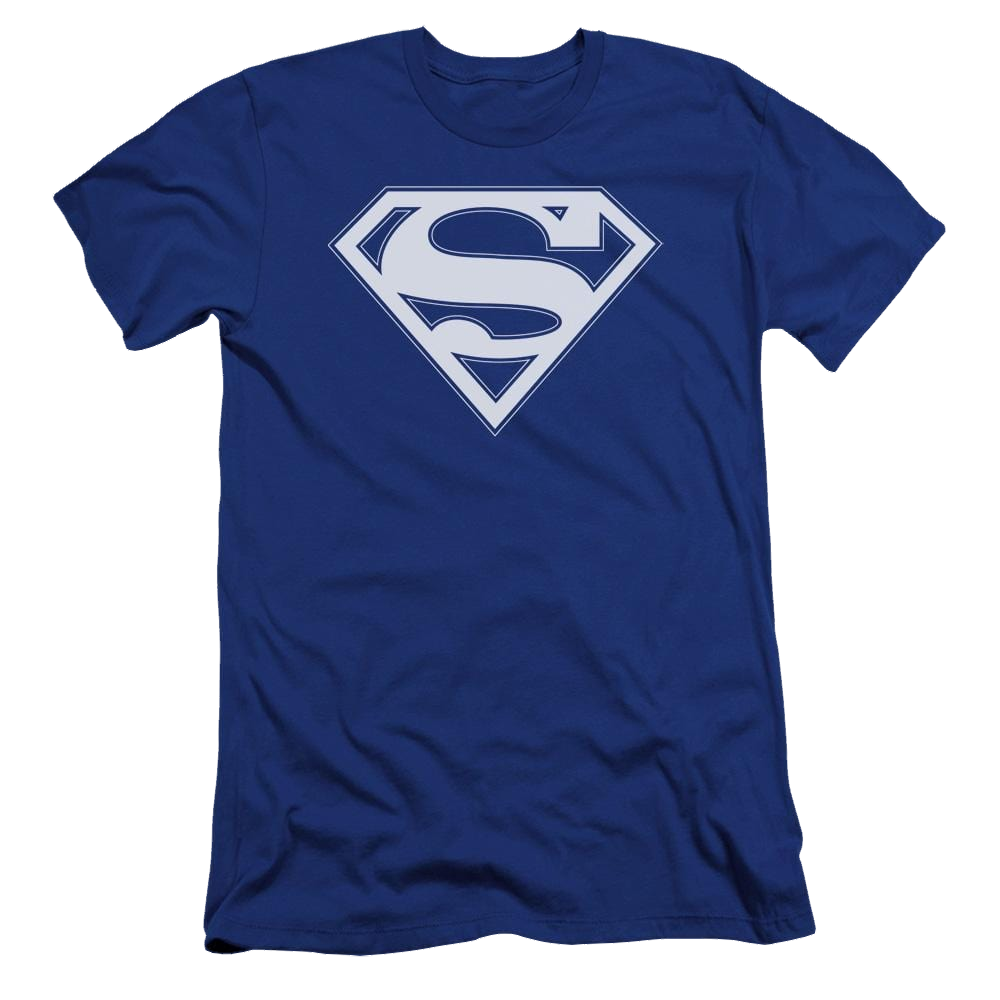 Superman Blue & White Shield - Men's Premium Slim Fit T-Shirt Men's Premium Slim Fit T-Shirt Superman