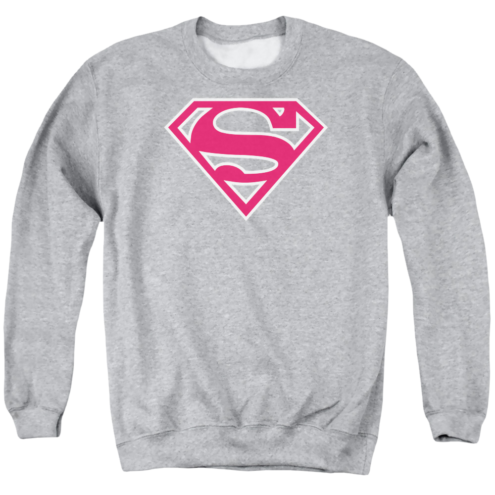 Superman Red & White Shield - Men's Crewneck Sweatshirt Men's Crewneck Sweatshirt Superman