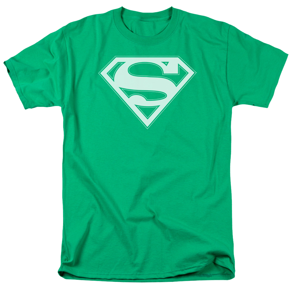 Superman Green & White Shield - Men's Regular Fit T-Shirt Men's Regular Fit T-Shirt Superman