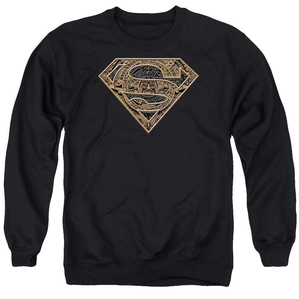 Superman Aztec Shield - Men's Crewneck Sweatshirt Men's Crewneck Sweatshirt Superman