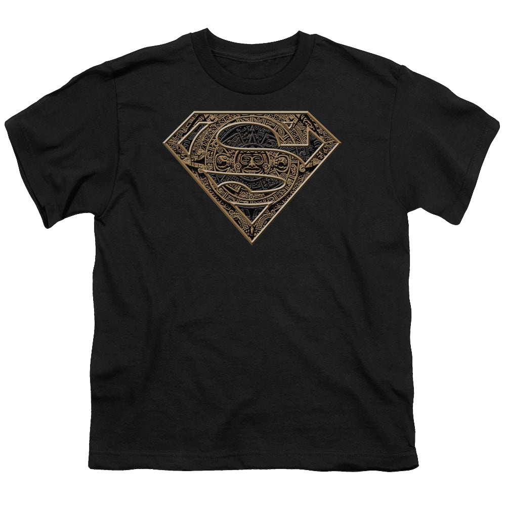 Superman Aztec Shield - Youth T-Shirt Youth T-Shirt (Ages 8-12) Superman